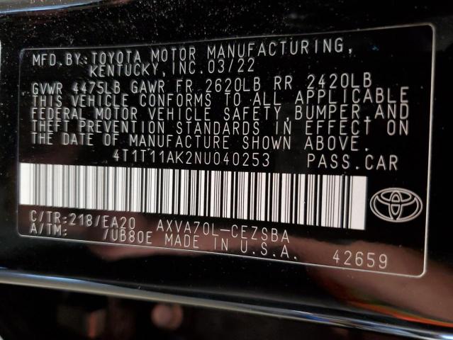 4T1T11AK2NU040253 Toyota Camry SE 13