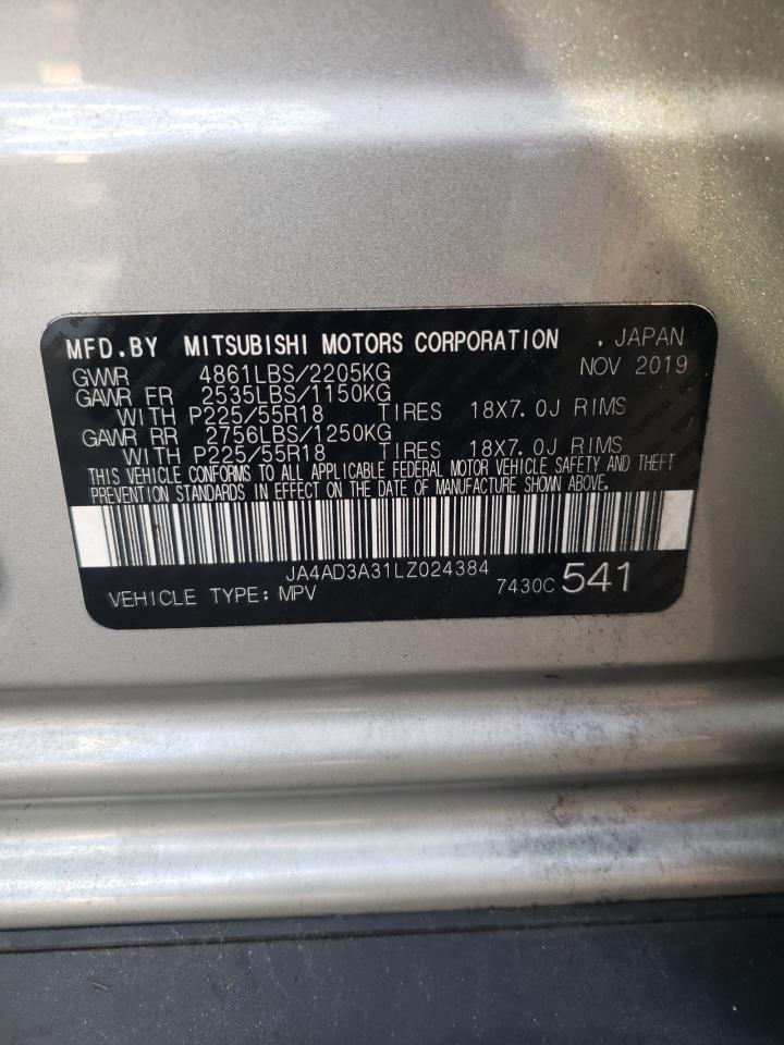 JA4AD3A31LZ024384 2020 Mitsubishi Outlander Se