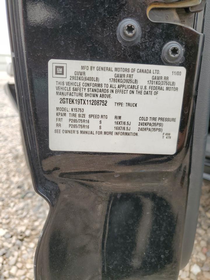 2GTEK19TX11208752 2001 GMC New Sierra K1500