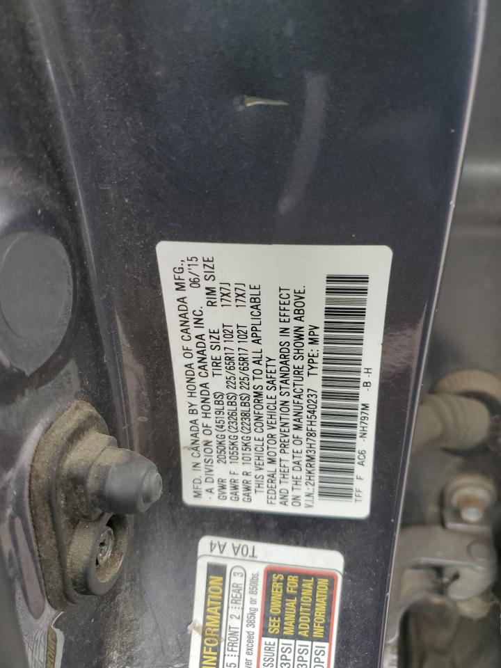 2HKRM3H78FH540237 2015 Honda Cr-V Exl