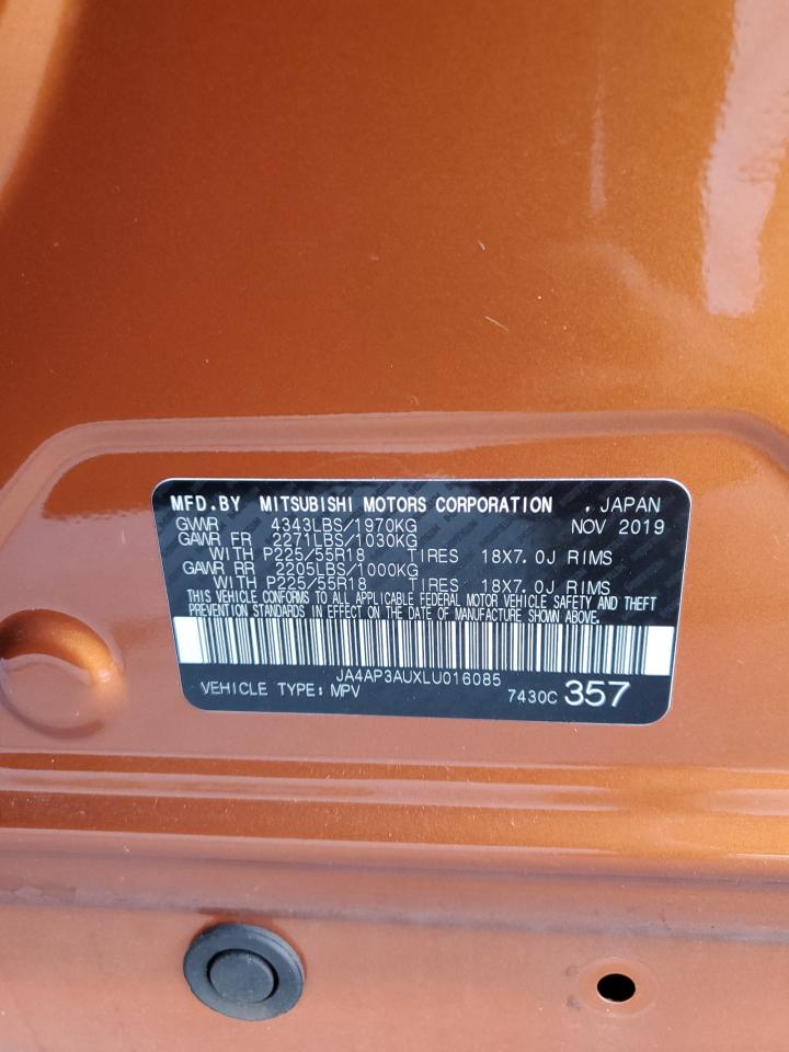 2020 Mitsubishi Outlander Sport Es VIN: JA4AP3AUXLU016085 Lot: 70232124