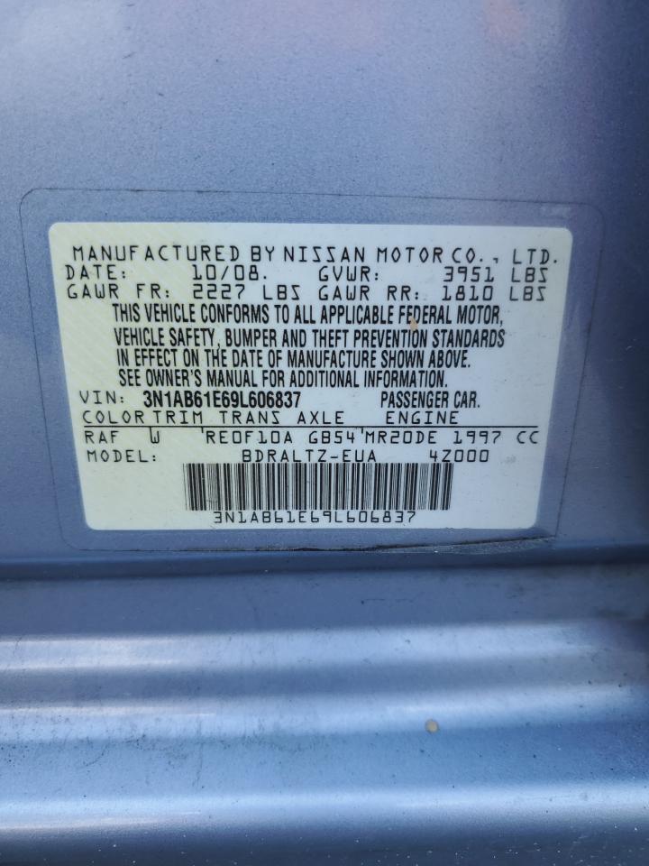 3N1AB61E69L606837 2009 Nissan Sentra 2.0