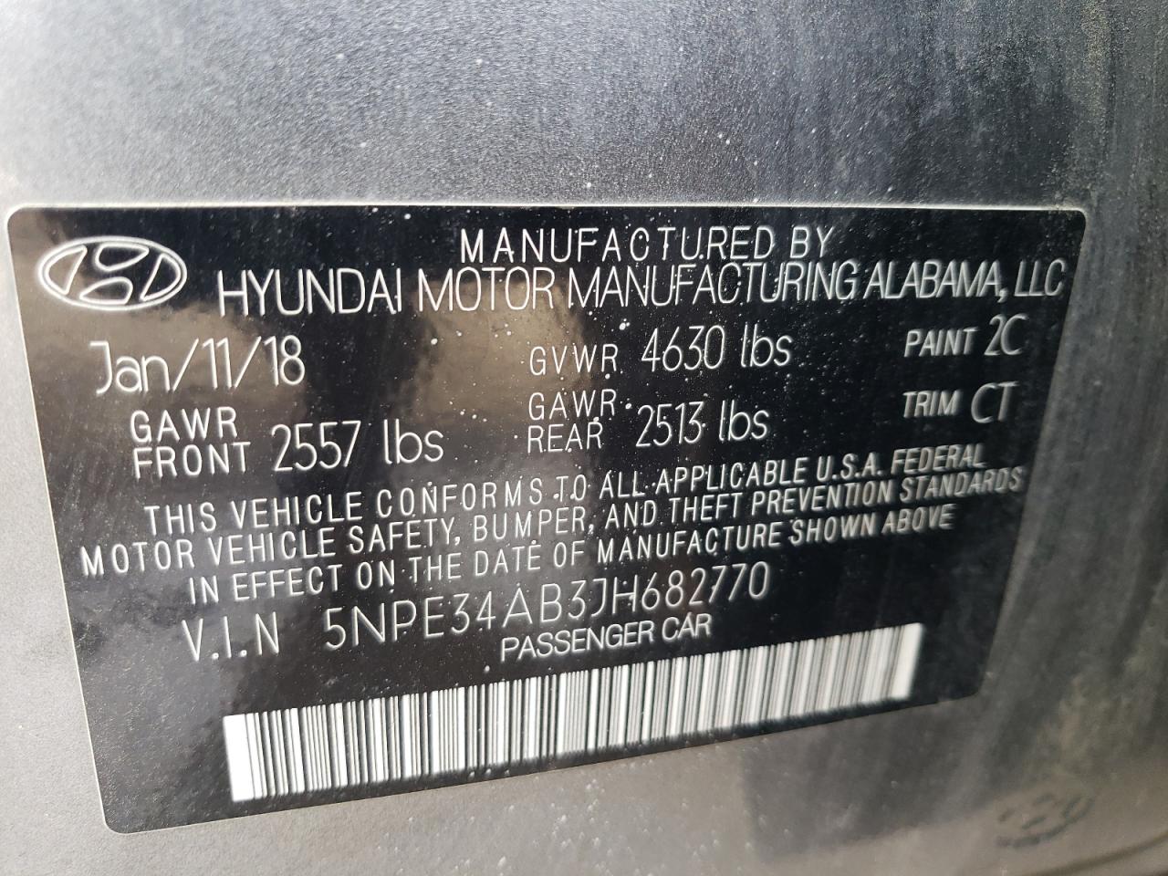 5NPE34AB3JH682770 2018 Hyundai Sonata Sport