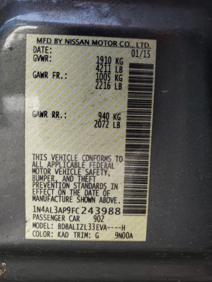 1N4AL3AP9FC243988 2015 Nissan Altima 2.5