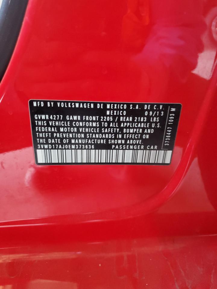 2014 Volkswagen Jetta Se VIN: 3VWD17AJ0EM373636 Lot: 72025704