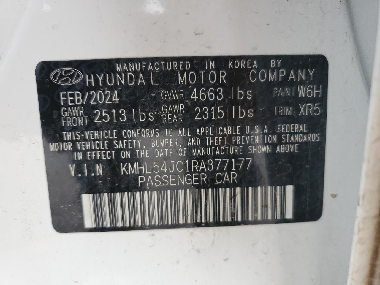 KMHL54JC1RA377177 2024 Hyundai Sonata N Line