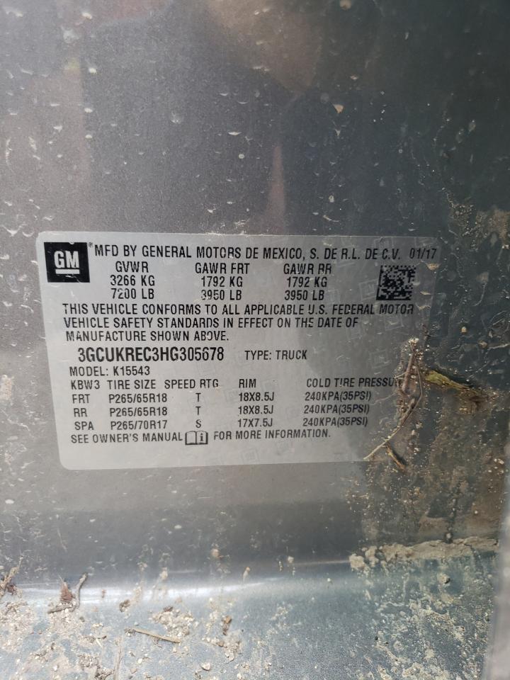 2017 Chevrolet Silverado K1500 Lt VIN: 3GCUKREC3HG305678 Lot: 70230854