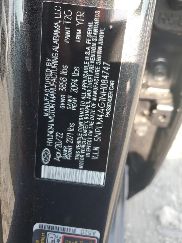 5NPLM4AG1NH084747 2022 Hyundai Elantra Sel