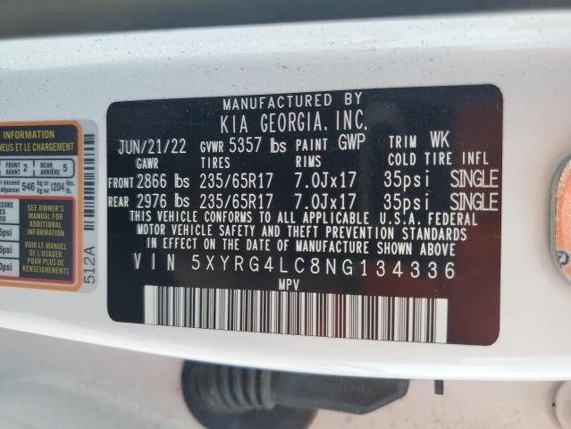 5XYRG4LC8NG134336 Kia Sorento Lx 13