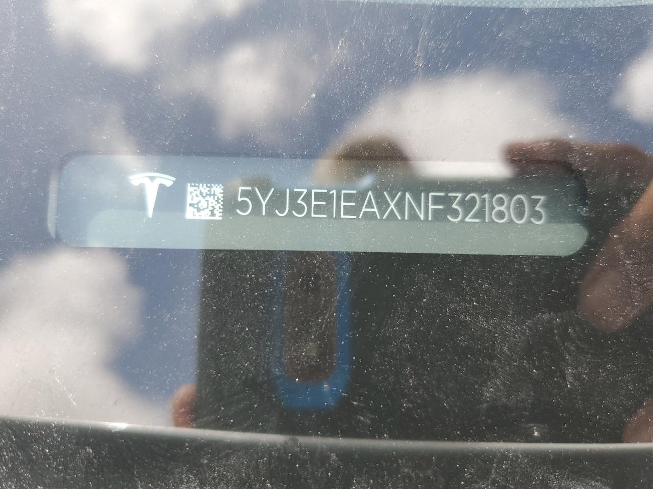 5YJ3E1EAXNF321803 2022 Tesla Model 3