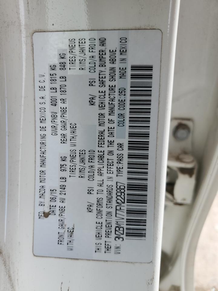 2015 Mazda 3 Touring VIN: 3MZBM1V77FM229867 Lot: 72801484