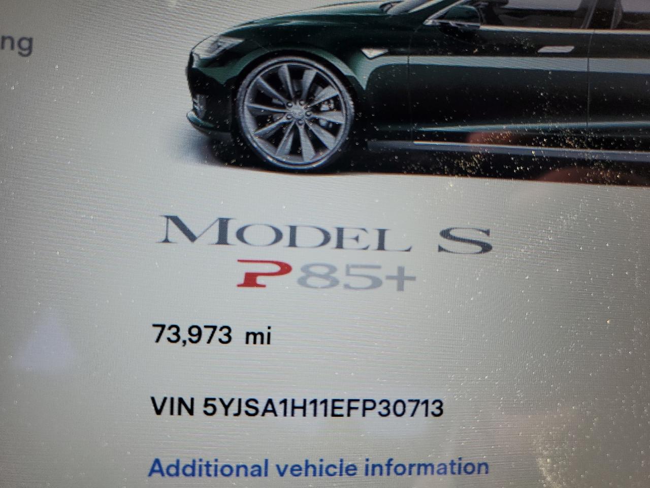 5YJSA1H11EFP30713 2014 Tesla Model S