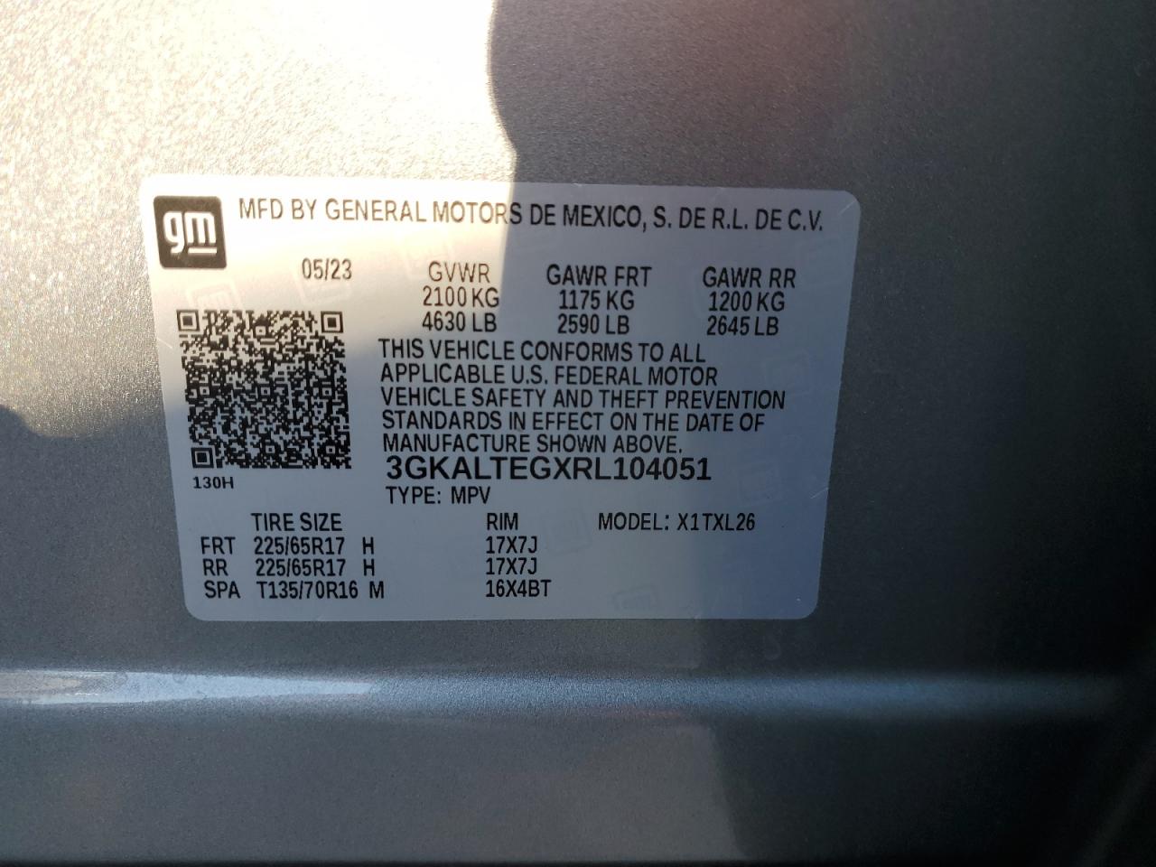 3GKALTEGXRL104051 2024 GMC Terrain Sle