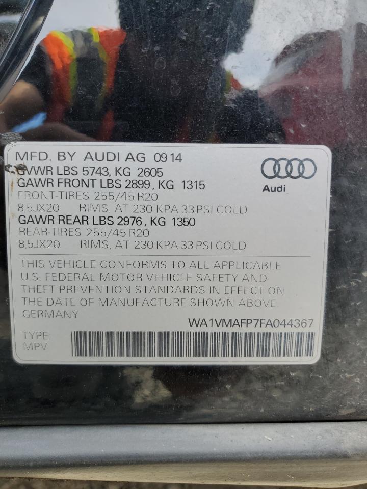 2015 Audi Q5 Tdi Prestige VIN: WA1VMAFP7FA044367 Lot: 71853954