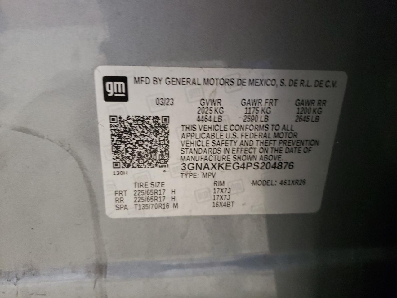 3GNAXKEG4PS204876 2023 CHEVROLET EQUINOX - Image 14