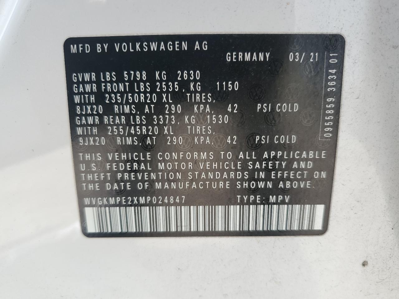 WVGKMPE2XMP024847 2021 VOLKSWAGEN ID.4 - Image 15