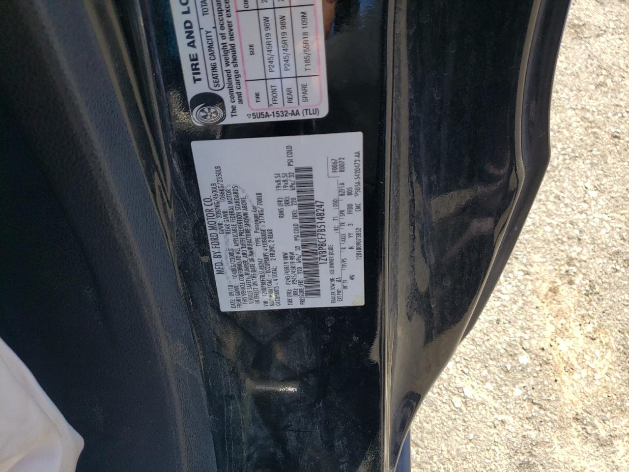 2011 Ford Mustang Gt VIN: 1ZVBP8CF7B5148247 Lot: 71021714