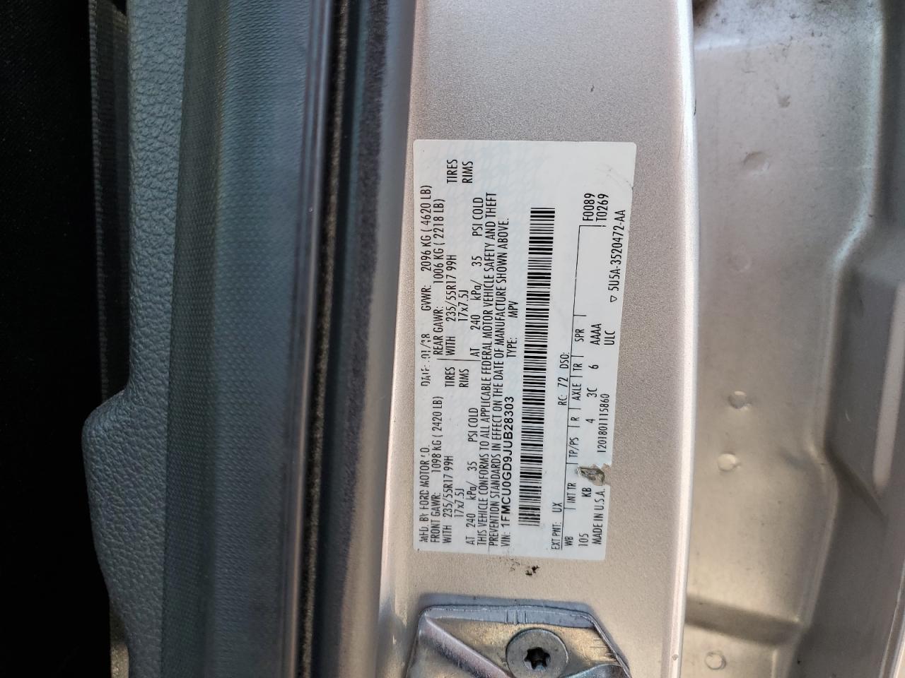 1FMCU0GD9JUB28303 2018 FORD ESCAPE - Image 13