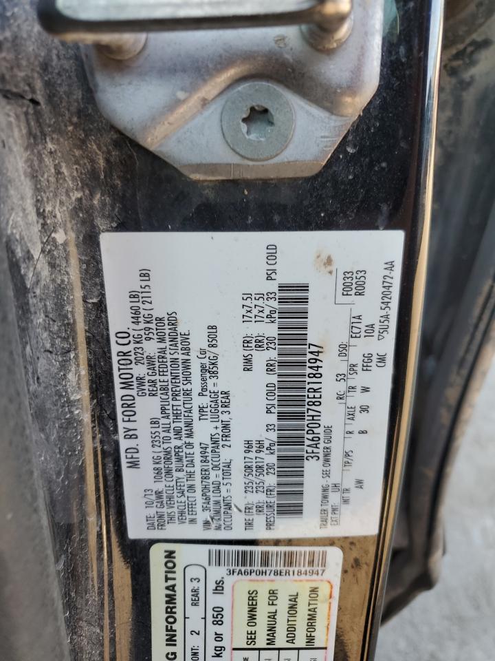 3FA6P0H78ER184947 2014 Ford Fusion Se