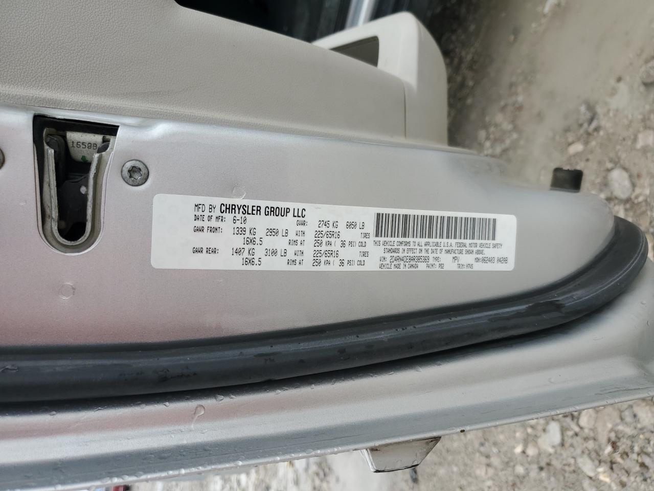 2D4RN4DE8AR385369 2010 Dodge Grand Caravan Se