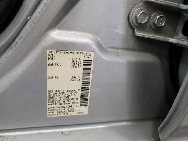 1N4BL4DVXNN404601 Nissan Altima Sv  12