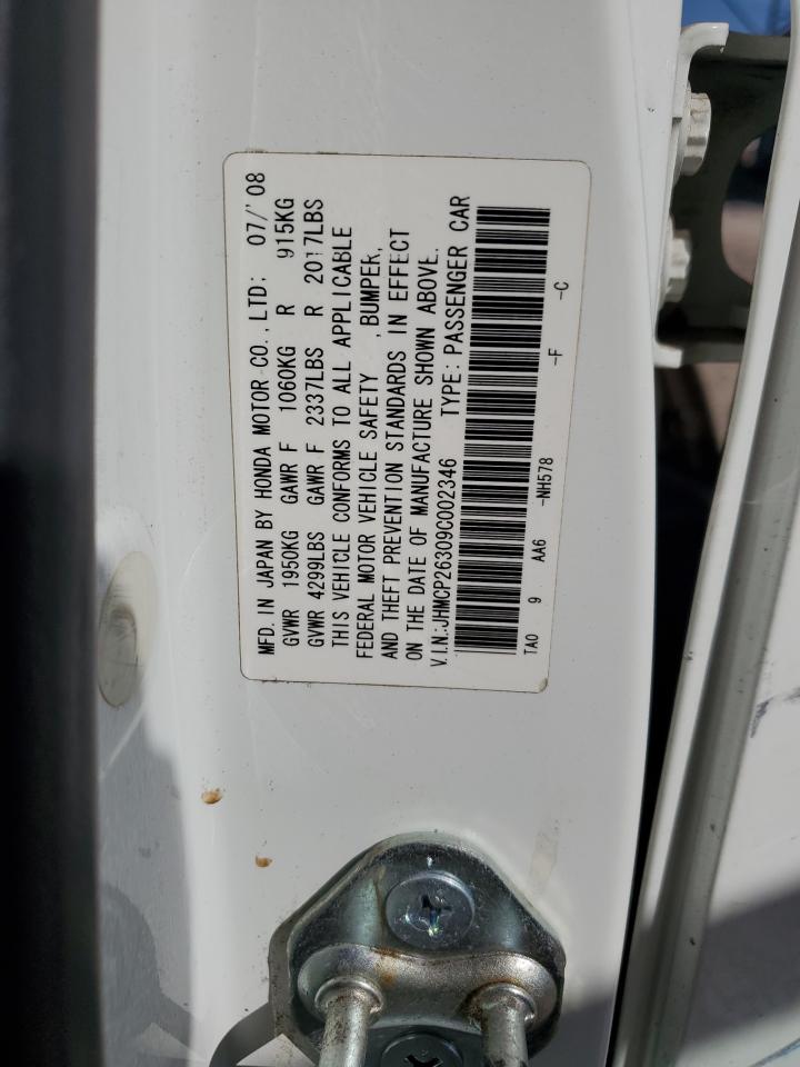 JHMCP26309C002346 2009 Honda Accord Lx