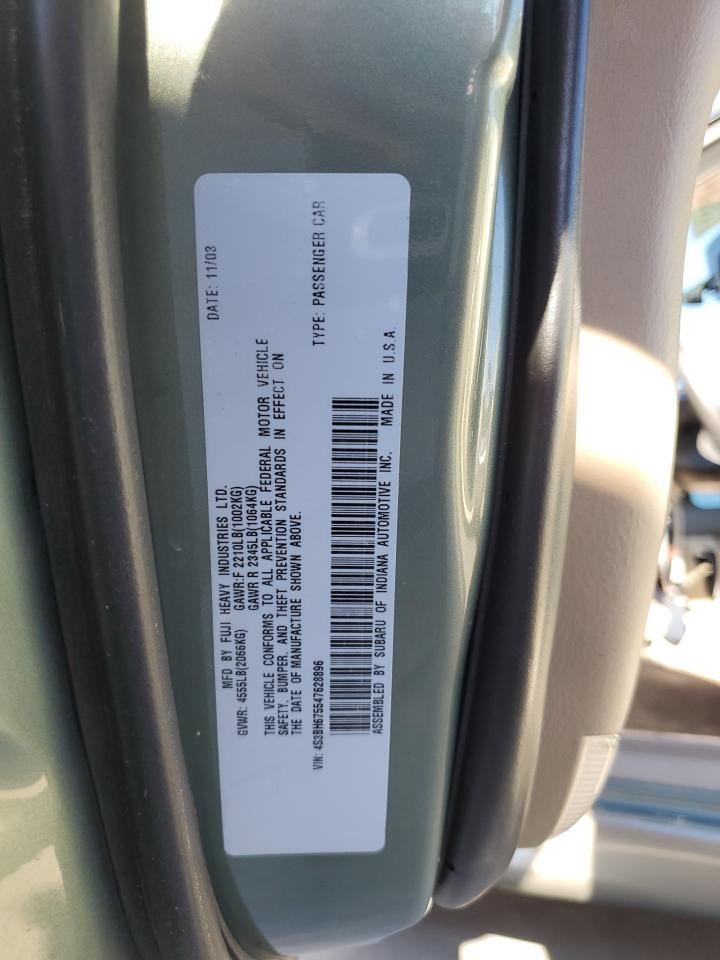 4S3BH675547628896 2004 Subaru Legacy Outback Awp