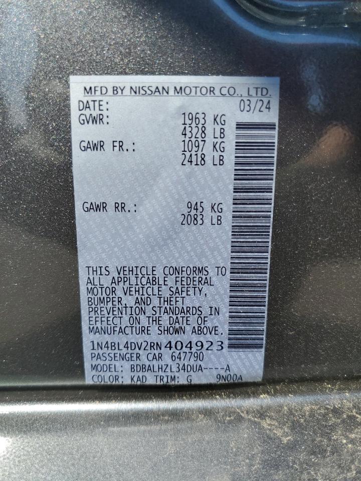 1N4BL4DV2RN404923 2024 Nissan Altima Sv