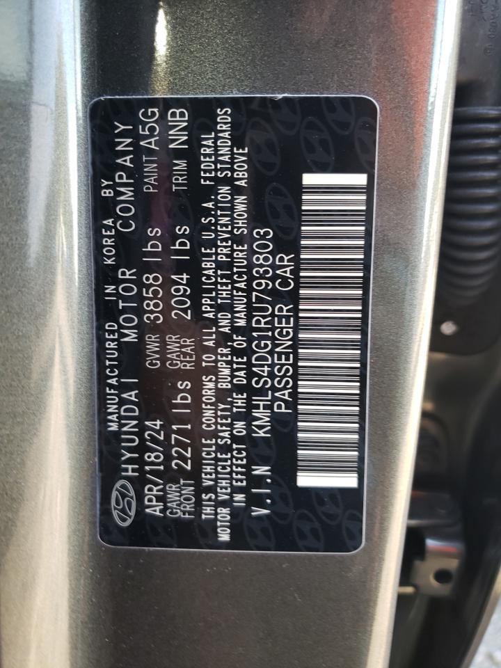 2024 Hyundai Elantra Sel VIN: KMHLS4DG1RU793803 Lot: 70748574