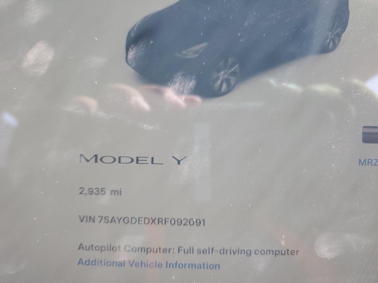 7SAYGDEDXRF092091 2024 Tesla Model Y