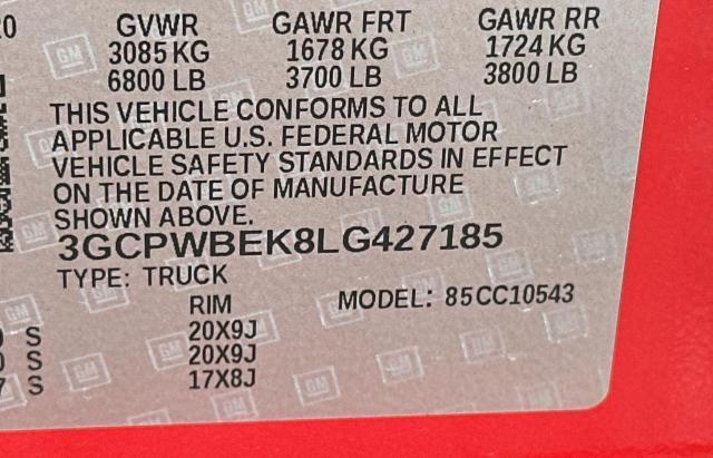 3GCPWBEK8LG427185 Chevrolet All Models SILVERADO 10