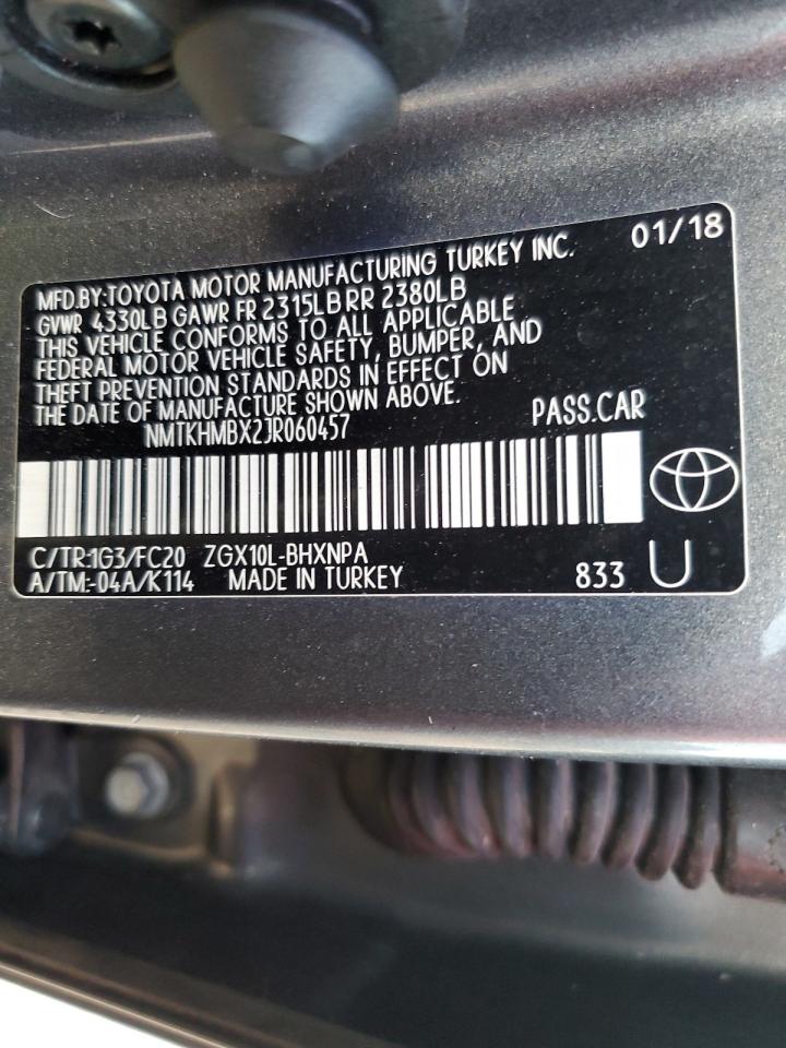 NMTKHMBX2JR060457 2018 Toyota C-Hr Xle