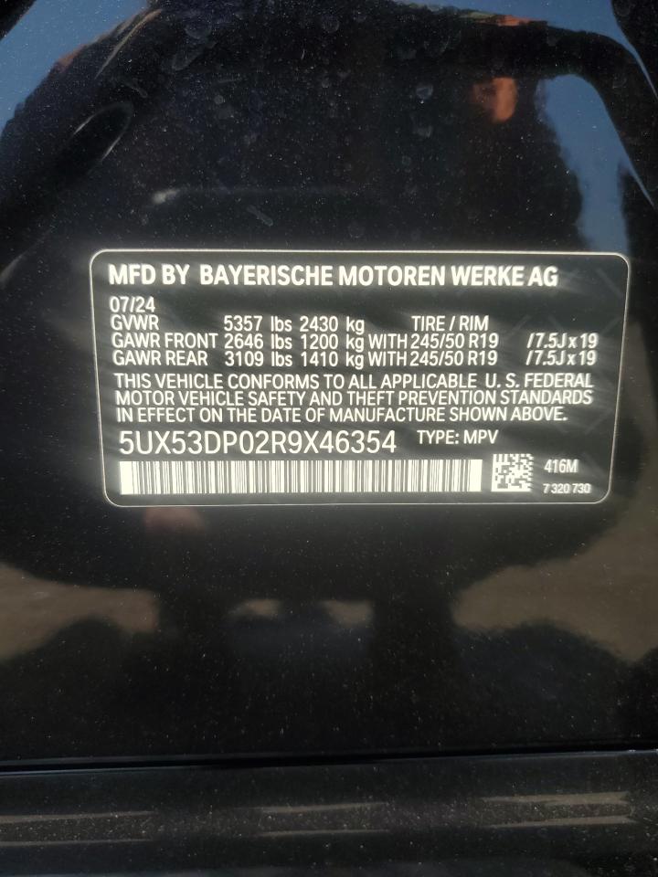 2024 BMW X3 xDrive30I VIN: 5UX53DP02R9X46354 Lot: 68320444