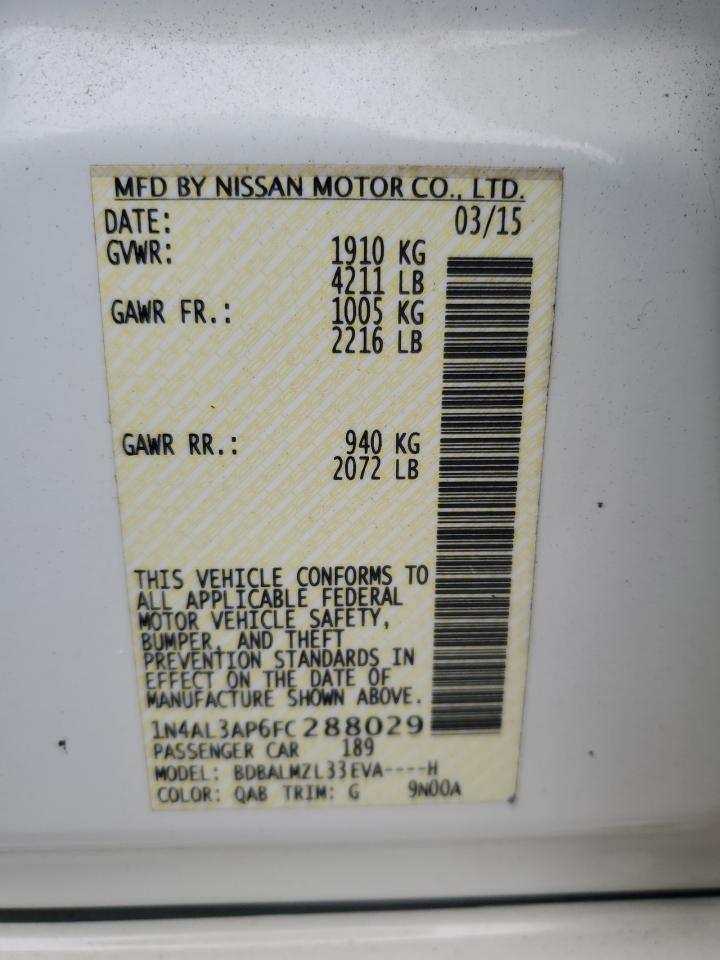 1N4AL3AP6FC288029 2015 NISSAN ALTIMA - Image 12