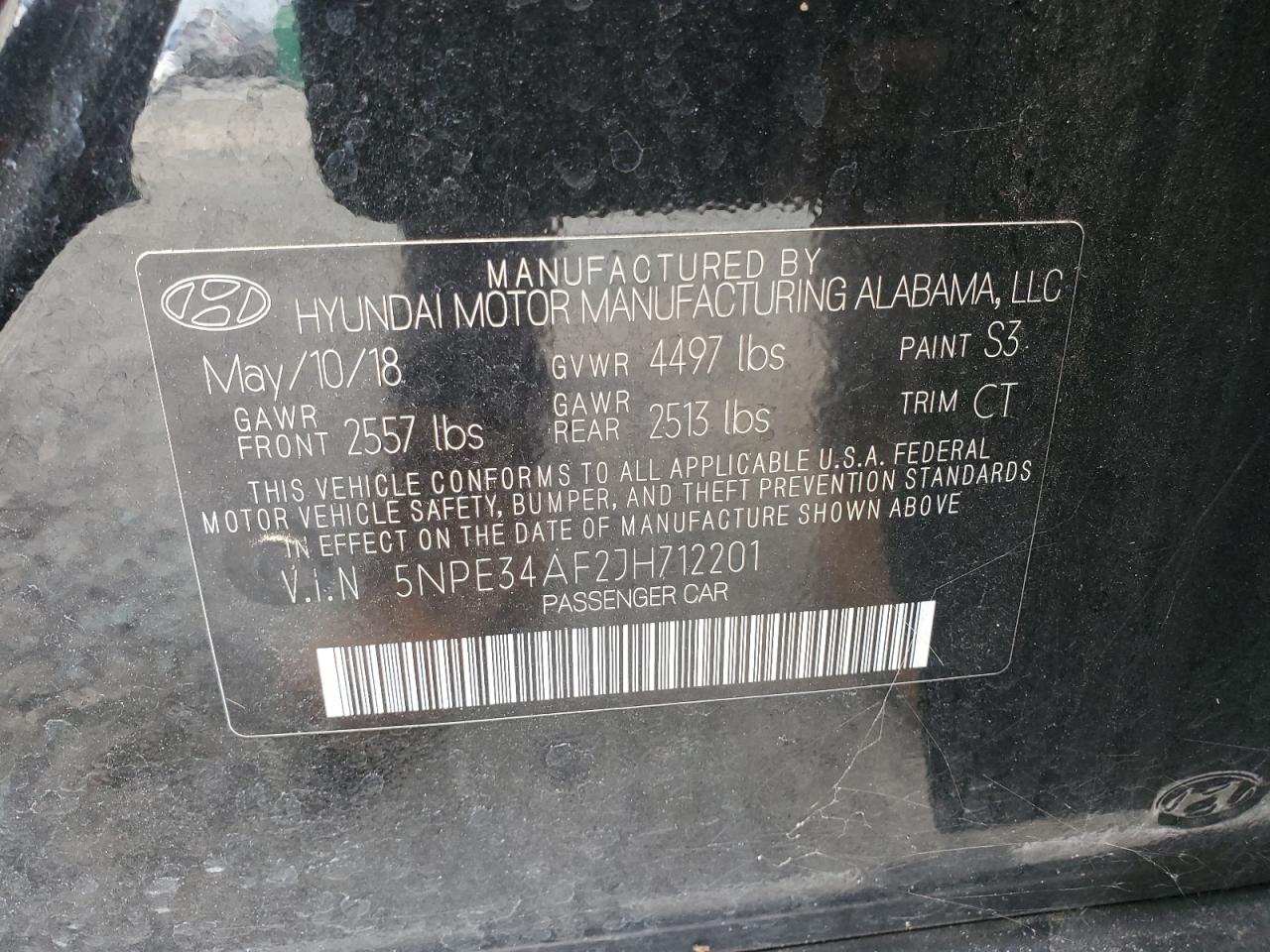 2018 Hyundai Sonata Sport VIN: 5NPE34AF2JH712201 Lot: 73514324