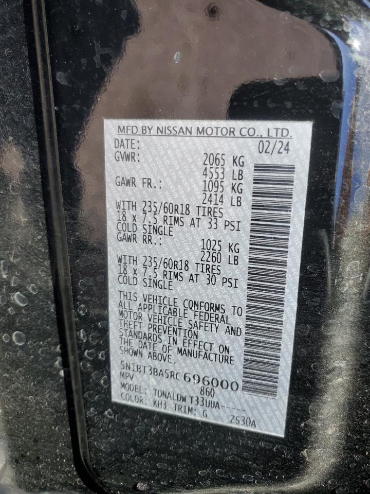 5N1BT3BA5RC696000 2024 Nissan Rogue Sv