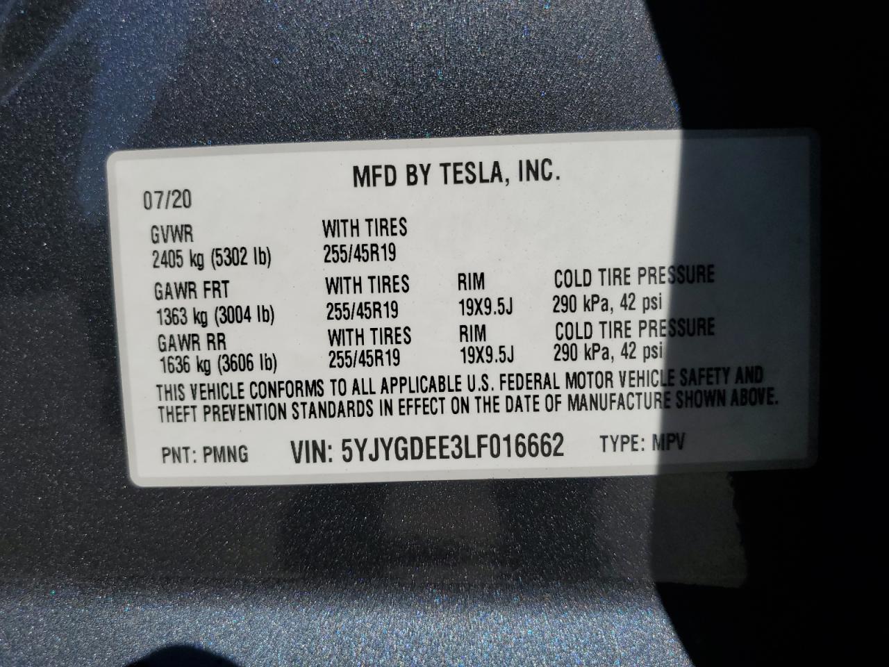 5YJYGDEE3LF016662 2020 TESLA MODEL Y - Image 14