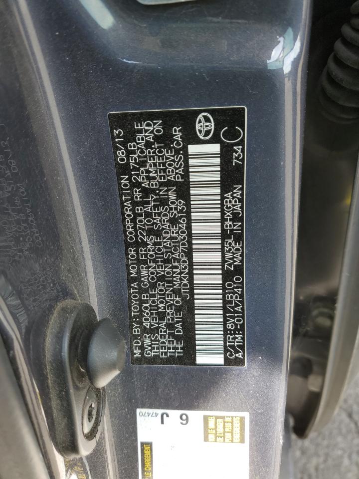 JTDKN3DP7D3046139 2013 Toyota Prius Plug-In