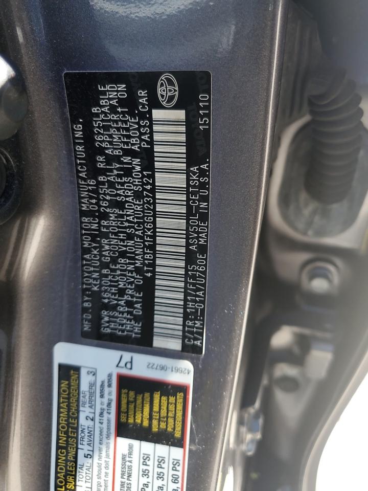 4T1BF1FK6GU237421 2016 TOYOTA CAMRY - Image 12