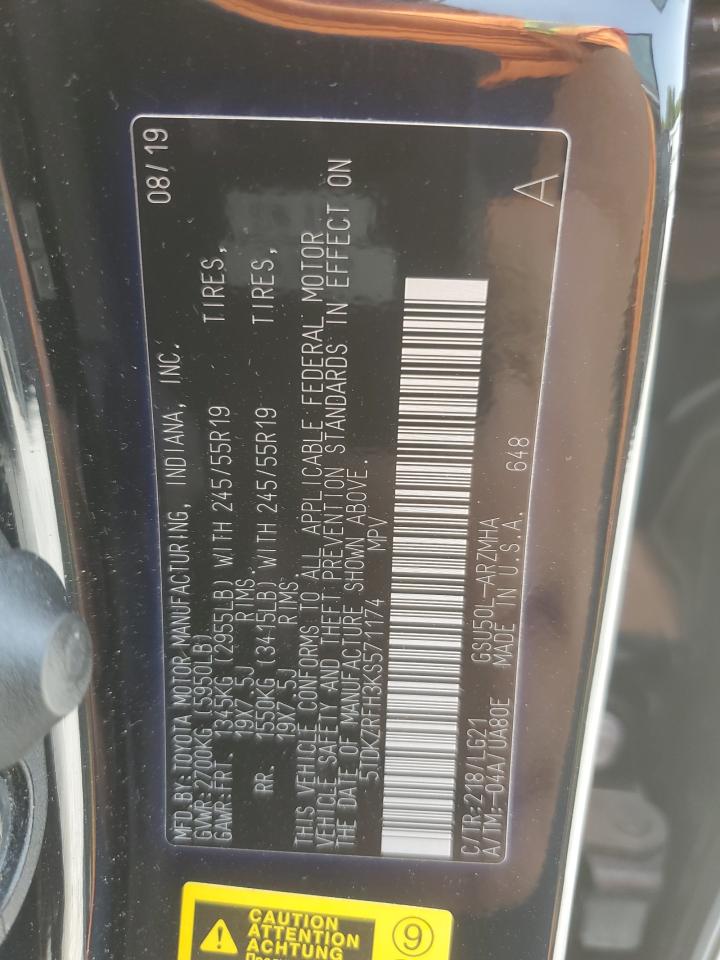 5TDKZRFH3KS571174 2019 TOYOTA HIGHLANDER - Image 15