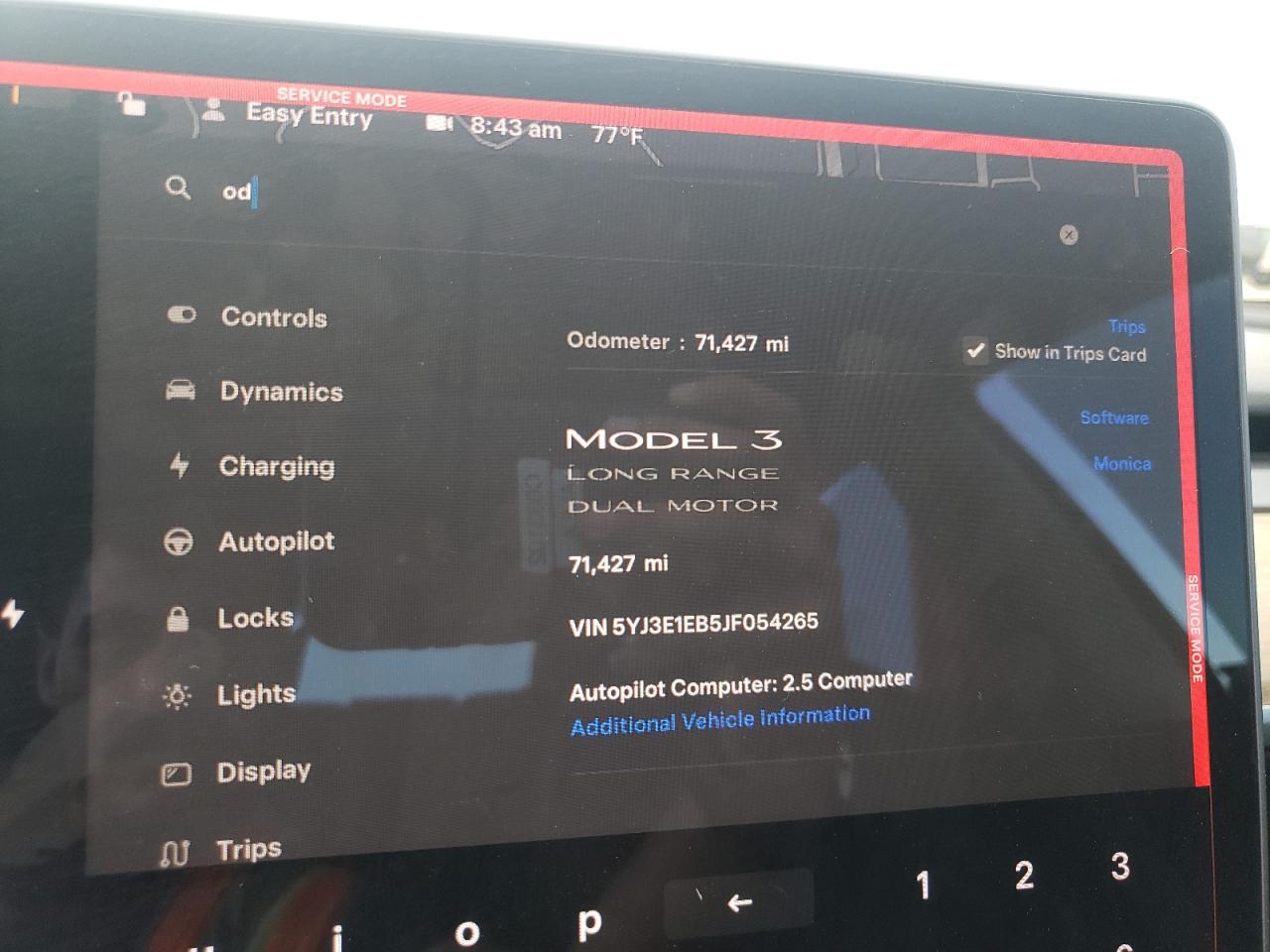 5YJ3E1EB5JF054265 2018 Tesla Model 3