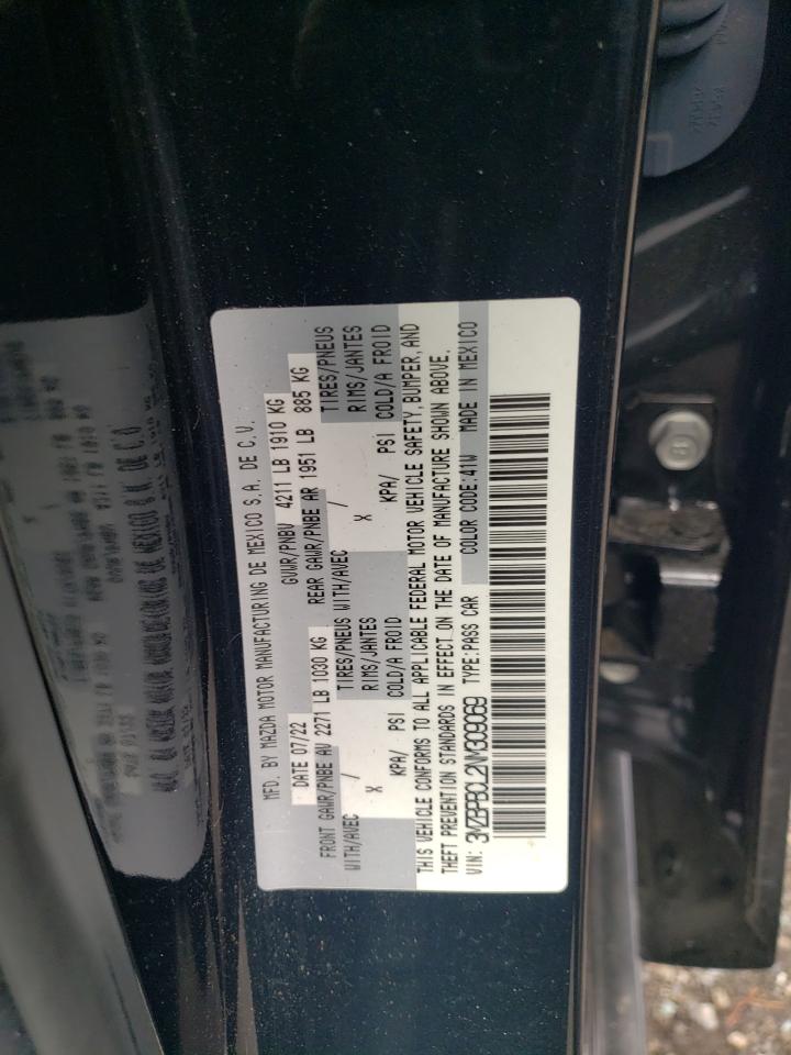 3MZBPBCL2NM309069 2022 Mazda 3 Preferred