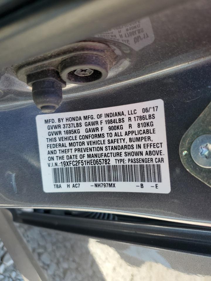 19XFC2F51HE065782 2017 Honda Civic Lx