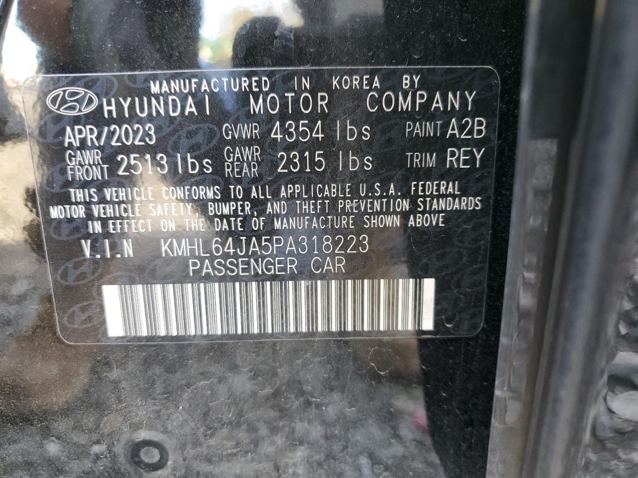 KMHL64JA5PA318223 2023 Hyundai Sonata Sel