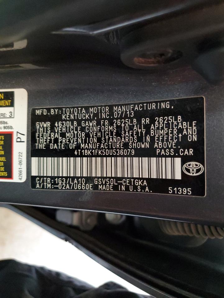 4T1BK1FK5DU536079 2013 Toyota Camry Se