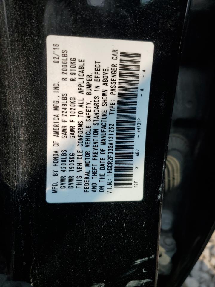 1HGCR2F33GA131252 2016 Honda Accord Lx