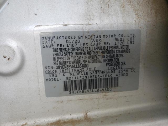 3N1CN8EV5LL864800 Nissan Versa SV 12