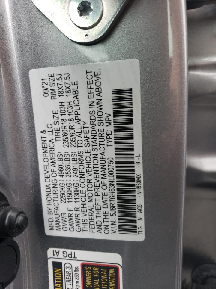 5J6RT6H83NL000750 2022 Honda Cr-V Exl