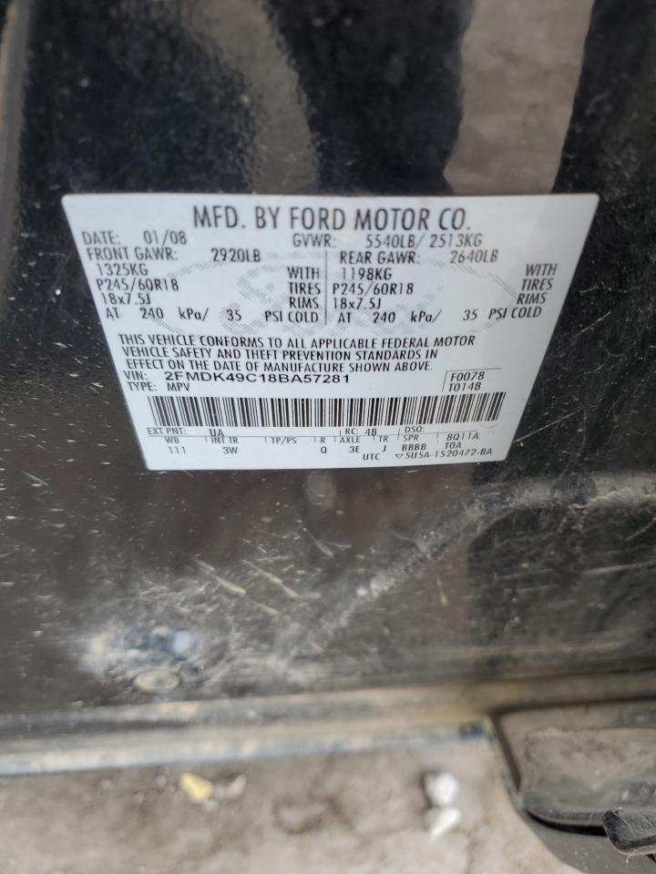 2FMDK49C18BA57281 2008 Ford Edge Limited