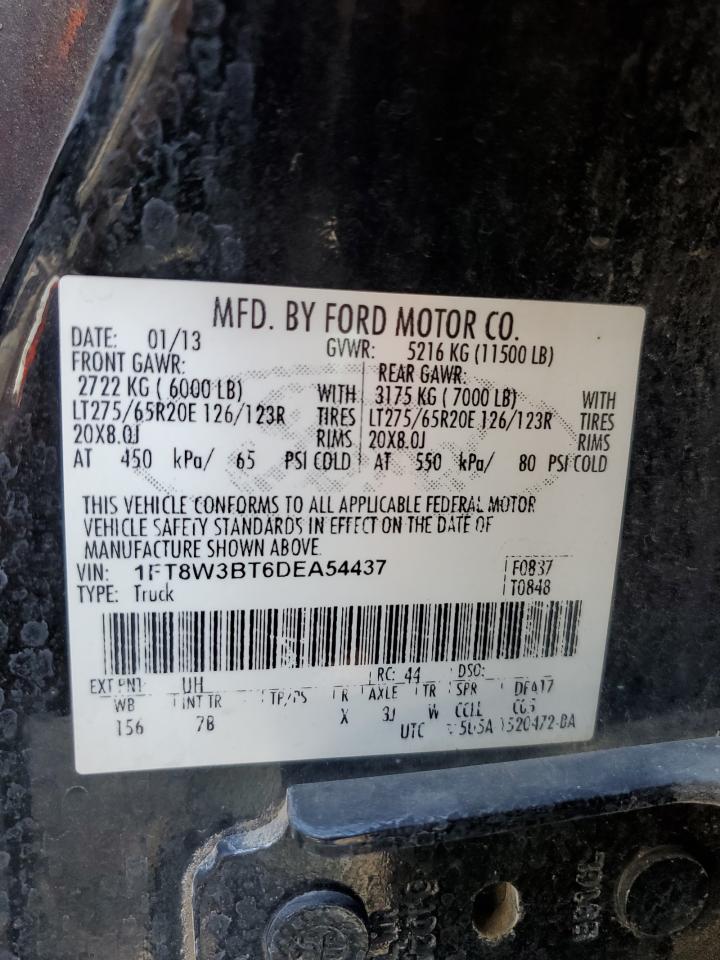 1FT8W3BT6DEA54437 2013 Ford F350 Super Duty